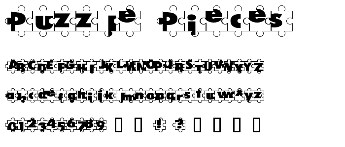 Puzzle Pieces font